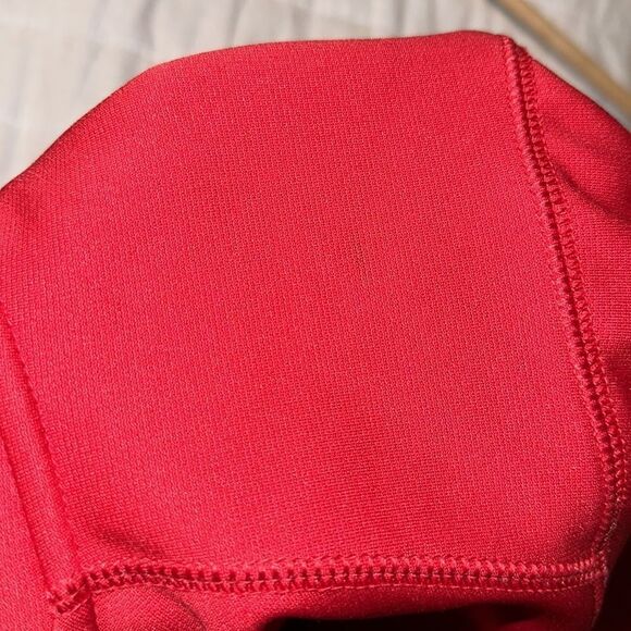 Nike S Therma-Fit Red Quarter Zip Fleece Interior Athletic Pullover Sweatshirt - Picture 10 of 13